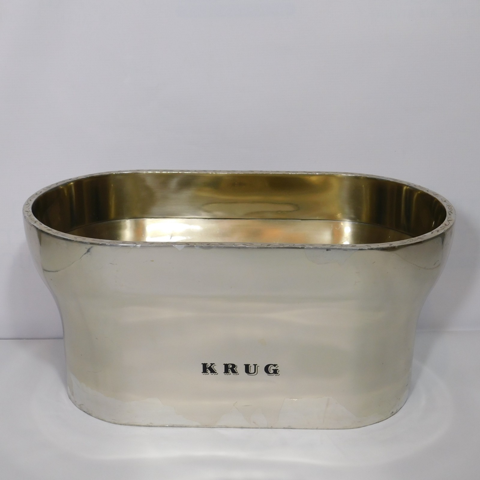 Vtg KRUG Champagne Double Magnum Size Pewter Ice Bucket Cooler Made in France