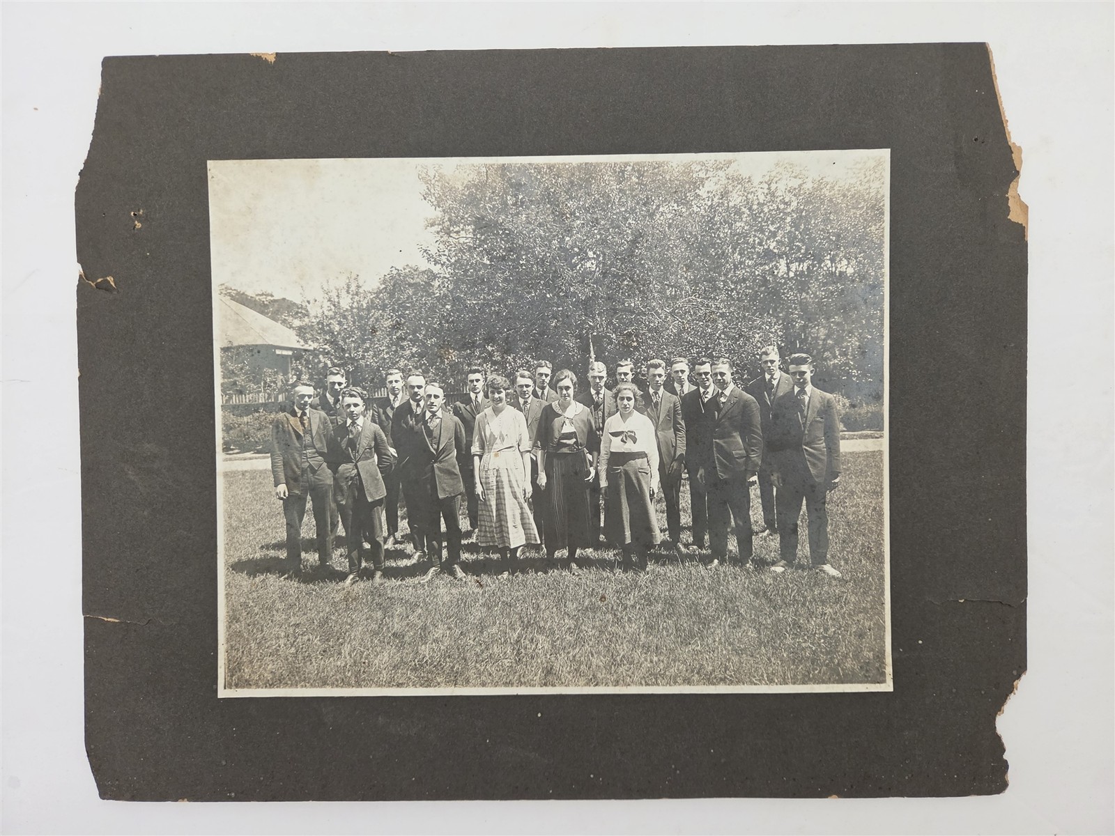 c1920 antique HOOD RUBBER CO watertown ma EMPLOYEES GROUP factory PHOTO Joe Wall