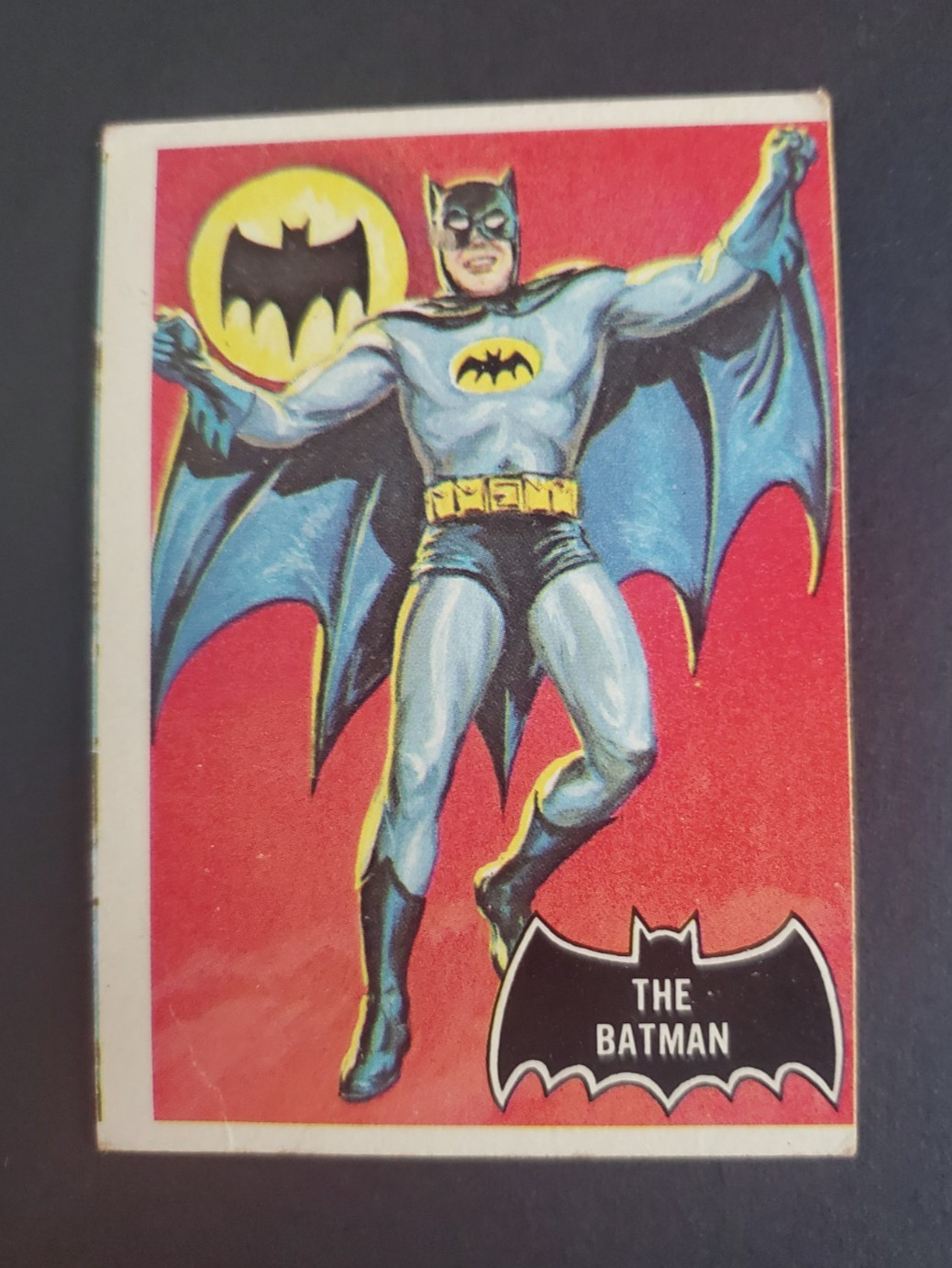 1966 Topps Batman Black Bat #1 The Batman Card Good Color Rare HOT 1966 Topps Batman Black Bat #1 The Batman Card Good Color Rare HOT
