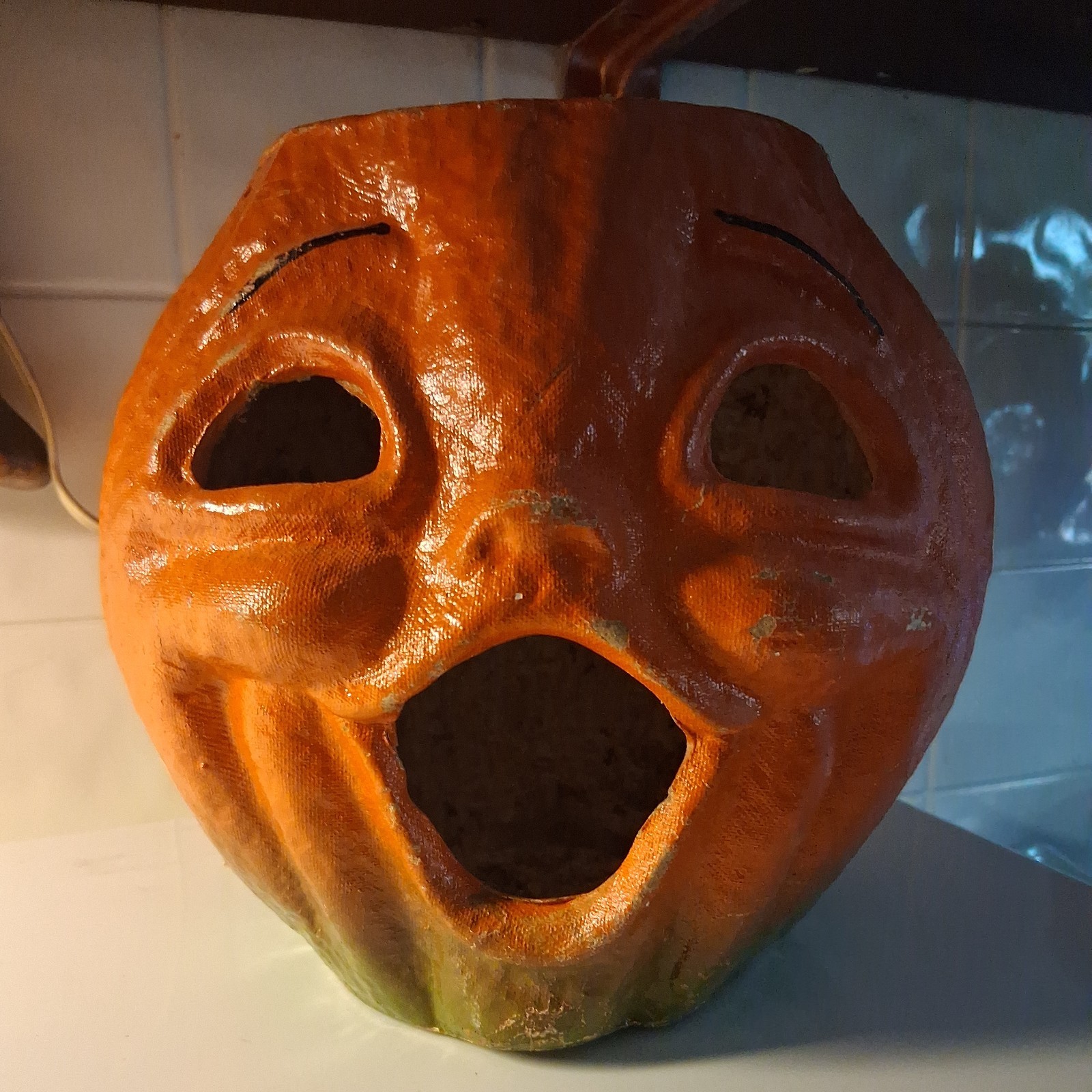 Vtg Halloween Papier Paper Mache 7.5 Vtg Halloween Papier Paper Mache 7.5