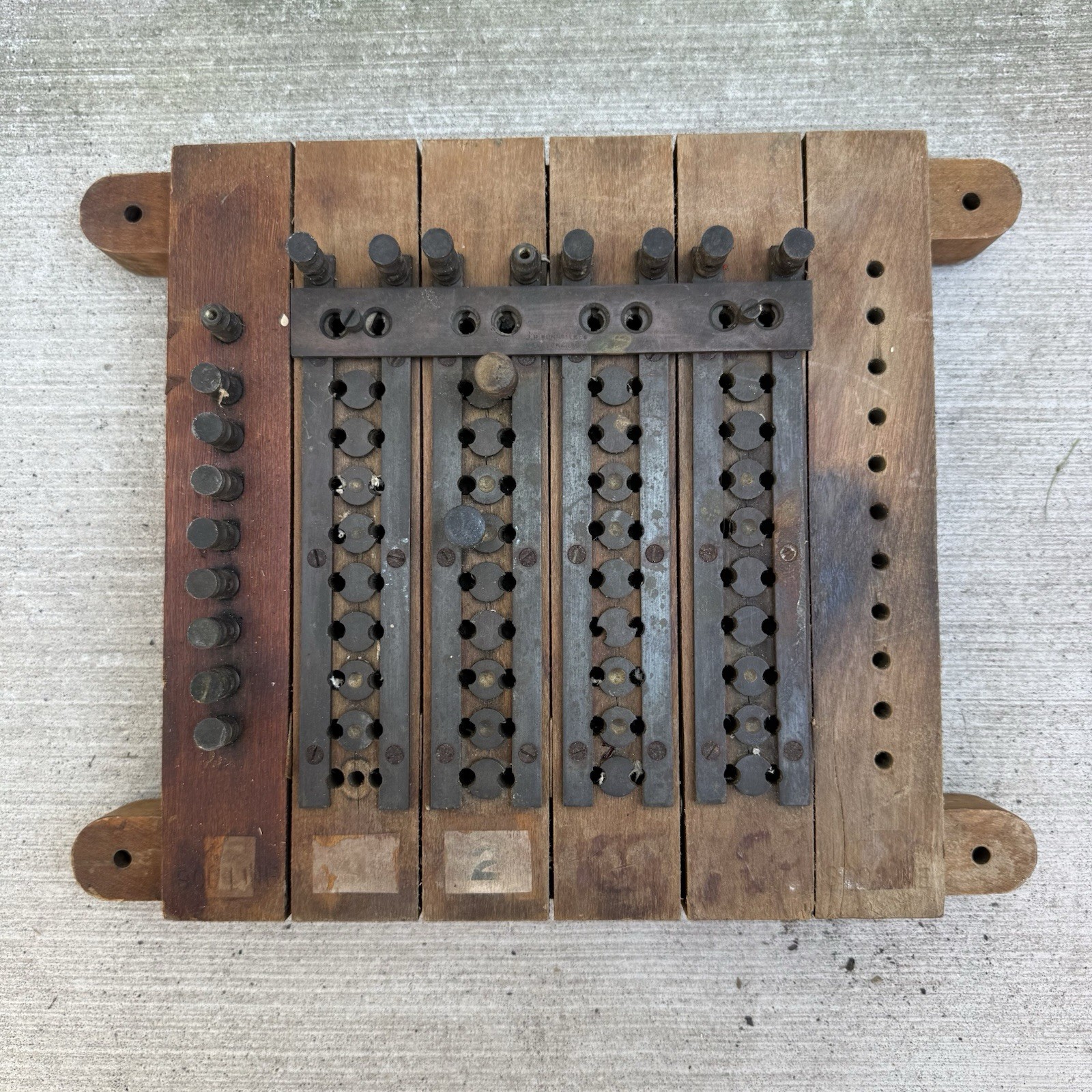 RARE Antique JH Bunnell Soo Line Railroad Telegraph Pegboard Switchboard 4 Lines RARE Antique JH Bunnell Soo Line Railroad Telegraph Pegboard Switchboard 4 Lines