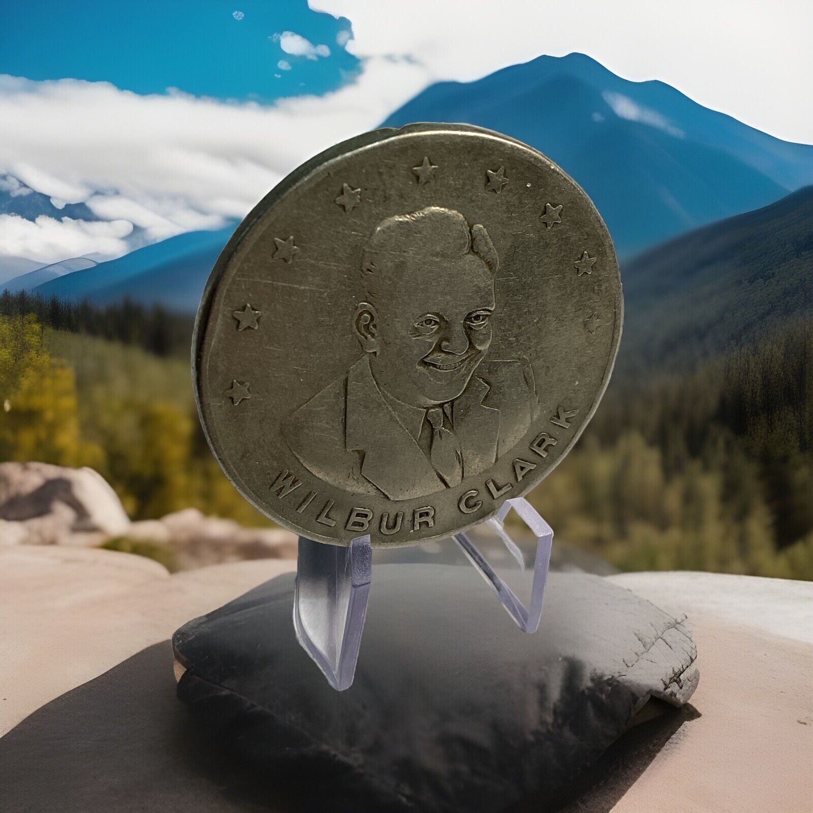 Wilbur Clark’s Desert Inn Token- Scarce POSSIBLY SILVER Wilbur Clark’s Desert Inn Token- Scarce POSSIBLY SILVER