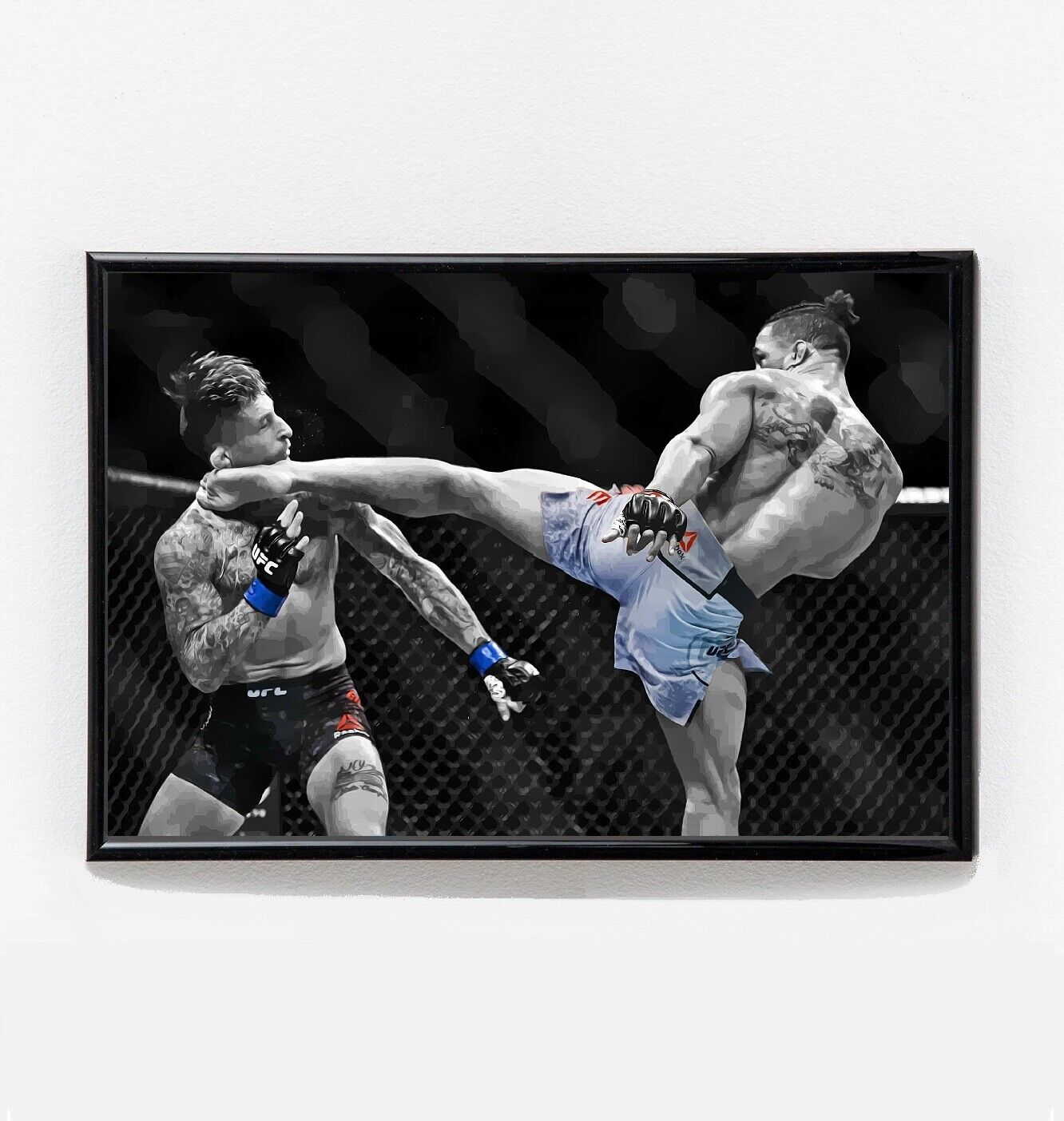 Kevin Lee vs Gregor Gillespie KO Fight Poster Original Art - UFC 244 NEW USA