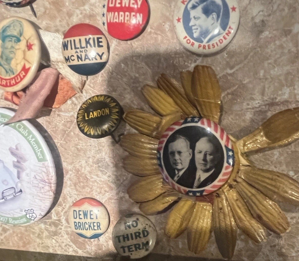 Vintage Pin Collection President Political union Republican Democrat Government Vintage Pin Collection President Political union Republican Democrat Government