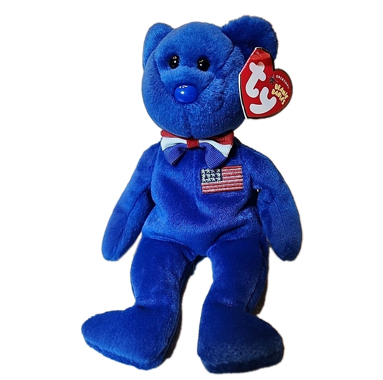 Vintage 2004 Ty Beanie Baby Bear Plush “John” New With Tag Protector