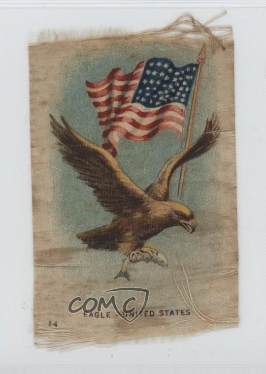 1910 ATC Flags & Animals Silks Eagle United States #14 11bd