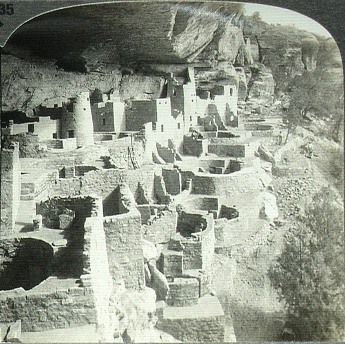 Keystone Stereoview Cliff Palace, Mesa Verde, Colorado 600/1200 Card Set #1135
