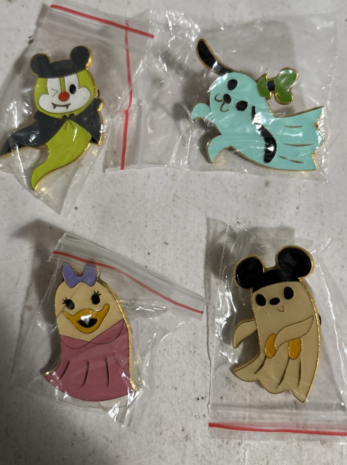 Disney HALLOWEEN GHOST Chibi Cartoon Pins lot of 4 Disney HALLOWEEN GHOST Chibi Cartoon Pins lot of 4