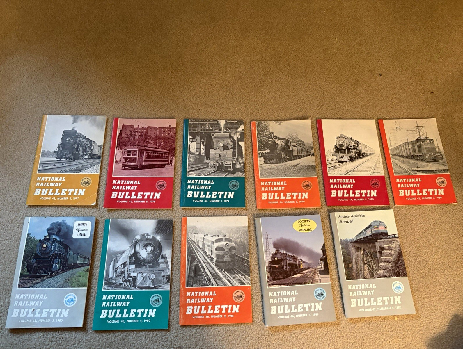 National Railway Bulletin Magazine Lot Vol 42-47 (1977-1982)