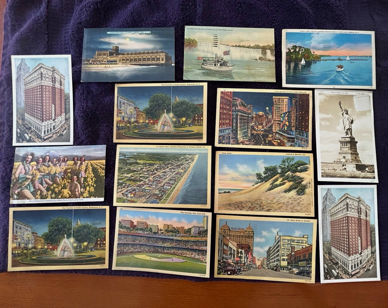 14 Vintage Linen Postcard Lot US views. Posted and Unposted. 14 Vintage Linen Postcard Lot US views. Posted and Unposted.
