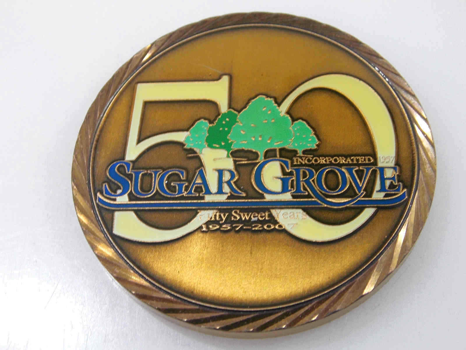 SUGAR GROVE CELEBRATING OUR PAST AND CREATING OUR FUTURE CHALLENGE COIN