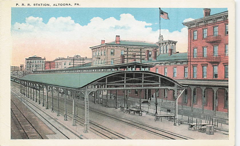 Postcard PA: P.R.R. Station, Altoona, Pennsylvania WB Postcard PA: P.R.R. Station, Altoona, Pennsylvania WB
