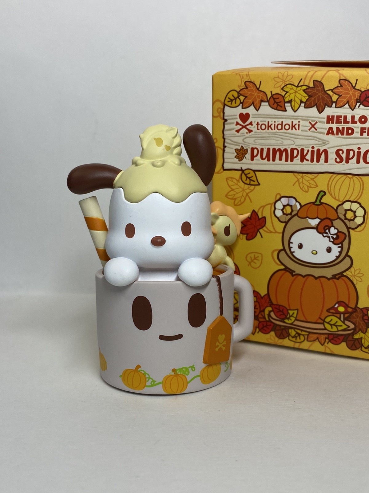 Tokidoki X Hello Kitty & Friends Pumpkin Spice Pochacco Mini Figure W/Packaging Tokidoki X Hello Kitty & Friends Pumpkin Spice Pochacco Mini Figure W/Packaging