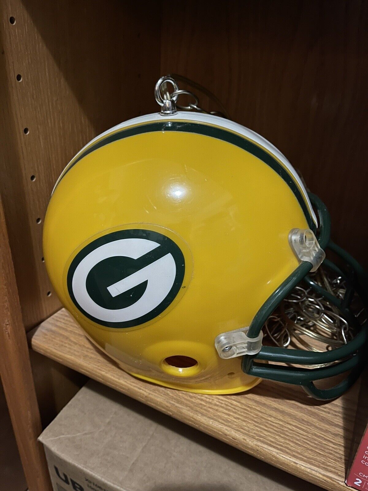 Green Bay Packer Football Helmet Light Fixture 1990 NFL RARE 90’s Super Bowl