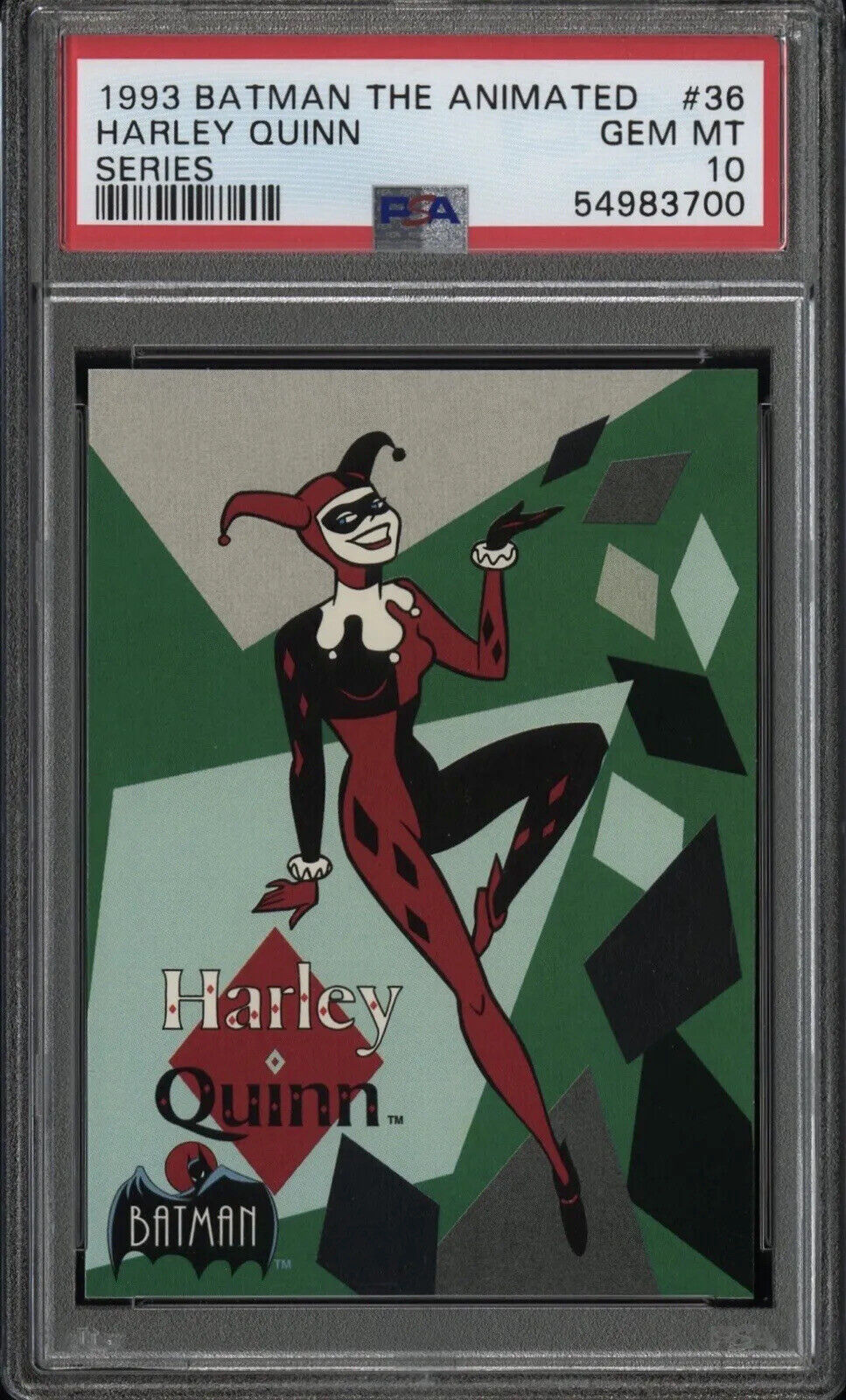 POP 4 PSA 10 RC Harley Quinn 1993 Topps Batman Animated Series True Rookie RARE