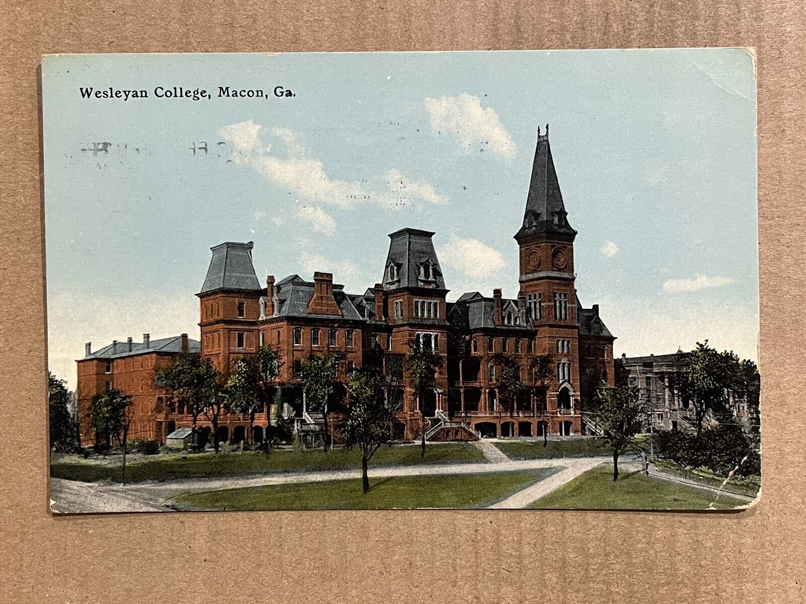Postcard Macon GA Georgia Wesleyan College Vintage 1912 PC