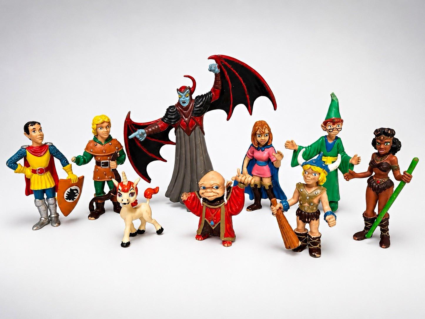 1985 Dungeons & Dragons Authentic Figures - Venger - Sheila - Unicorn - Comic 1985 Dungeons & Dragons Authentic Figures - Venger - Sheila - Unicorn - Comic