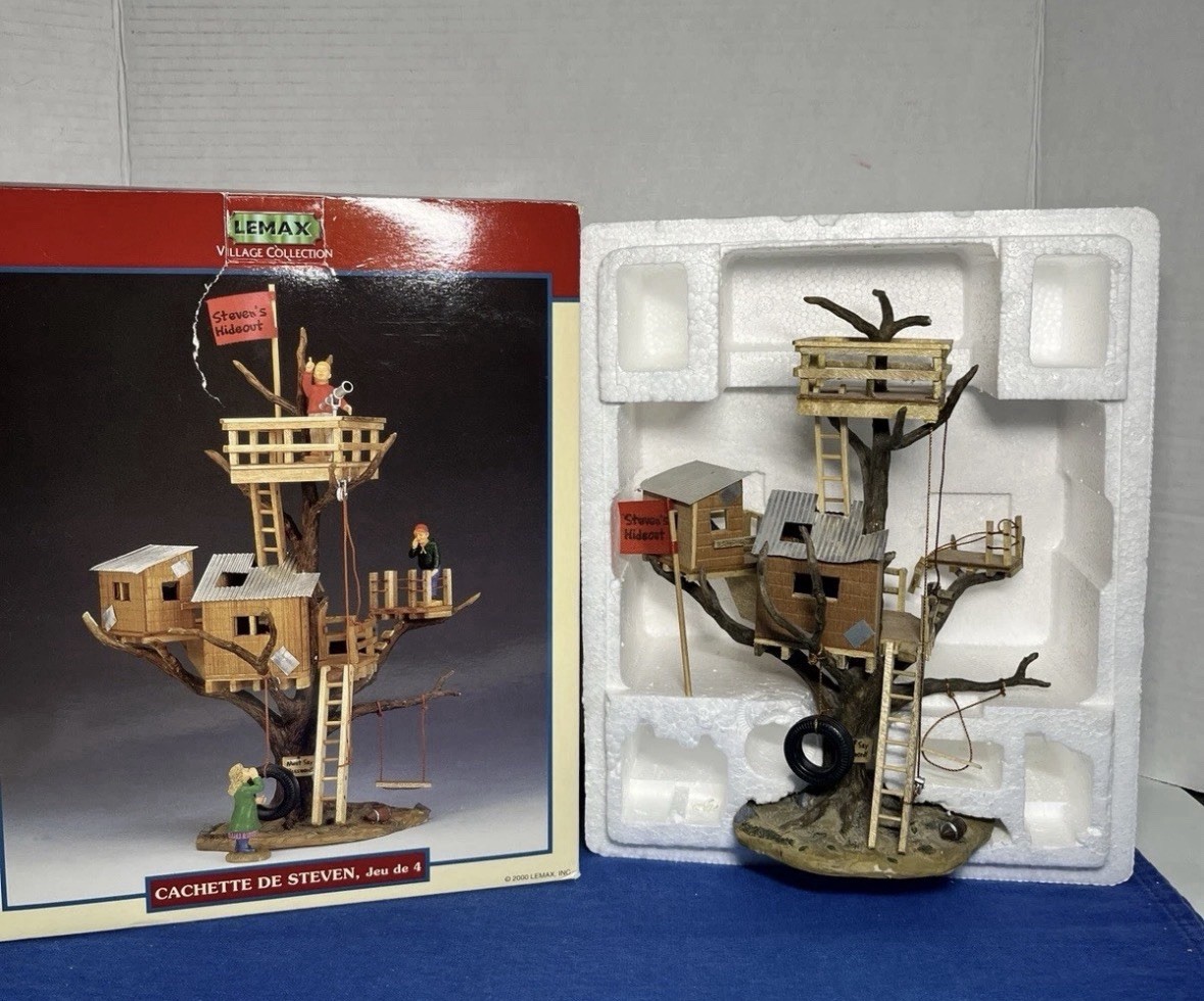 New 2004 Lemax Carole Towne Adults Keep Out Treehouse Village Collection Vintage New 2004 Lemax Carole Towne Adults Keep Out Treehouse Village Collection Vintage