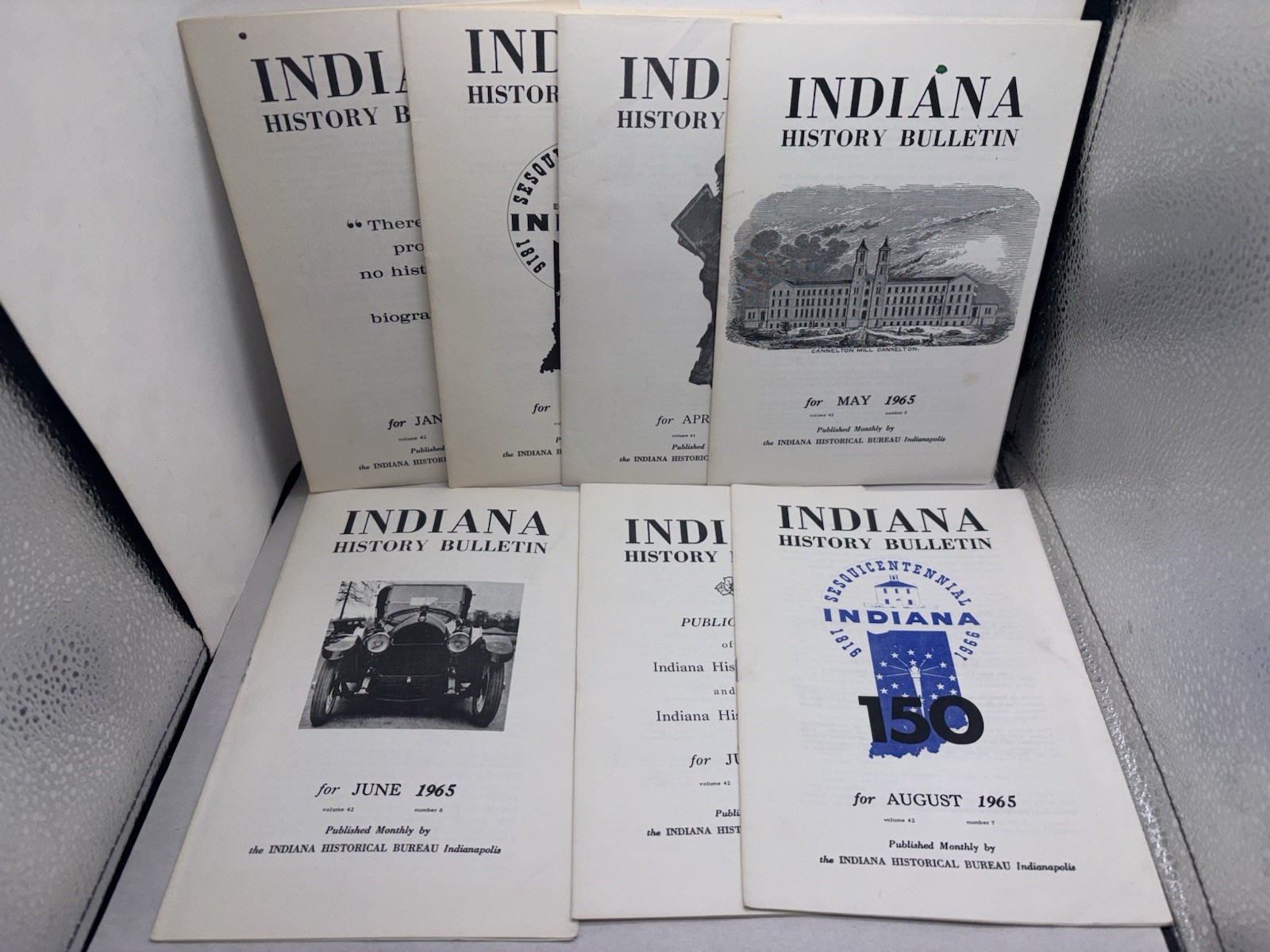 17 Vintage Issues of INDIANA HISTORY BULLETIN 1965-1966 17 Vintage Issues of INDIANA HISTORY BULLETIN 1965-1966