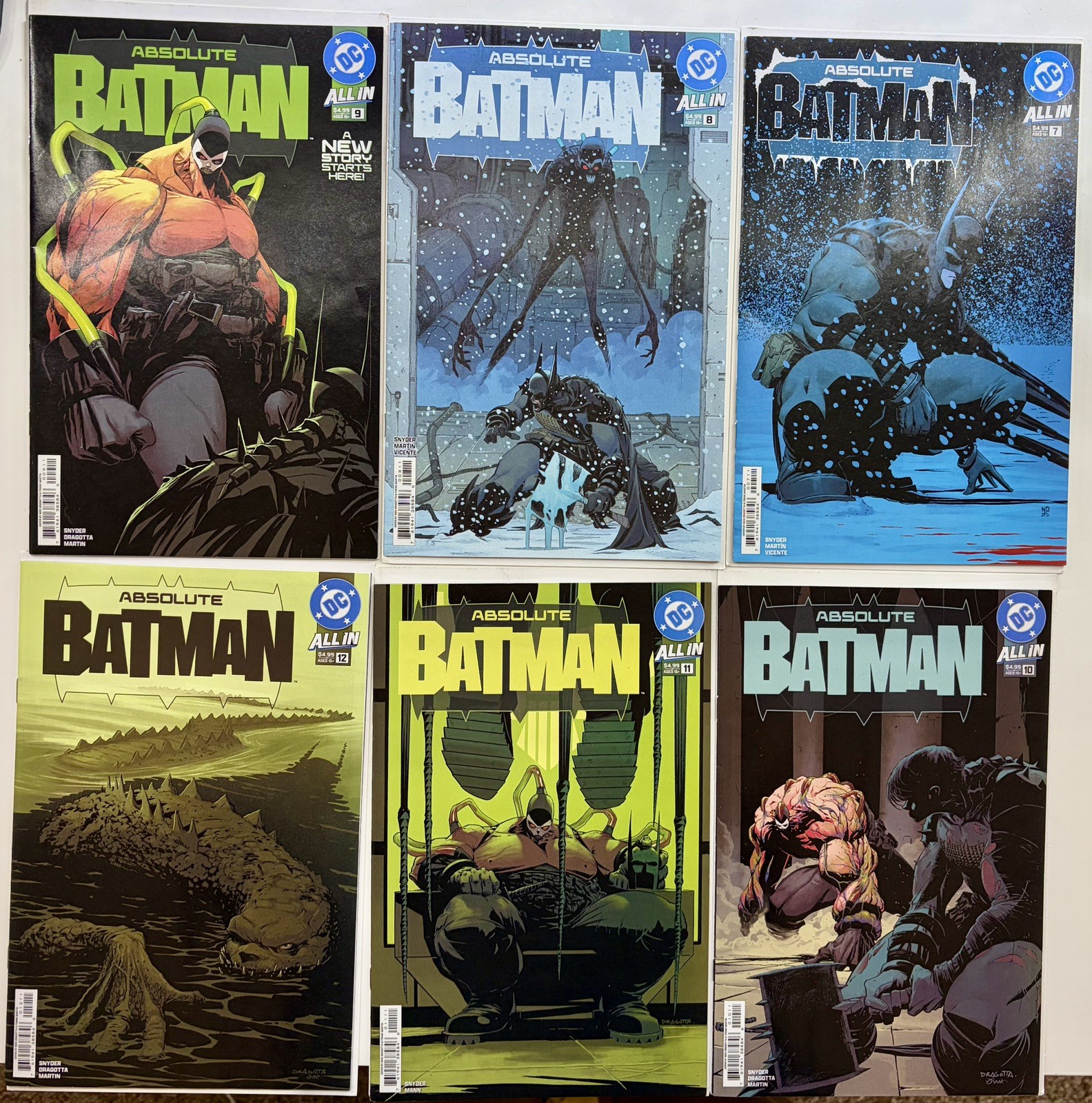 Absolute Batman #7, #8, #9, #10, #11 & #12 1st Prints LOT Absolute Batman #7, #8, #9, #10, #11 & #12 1st Prints LOT