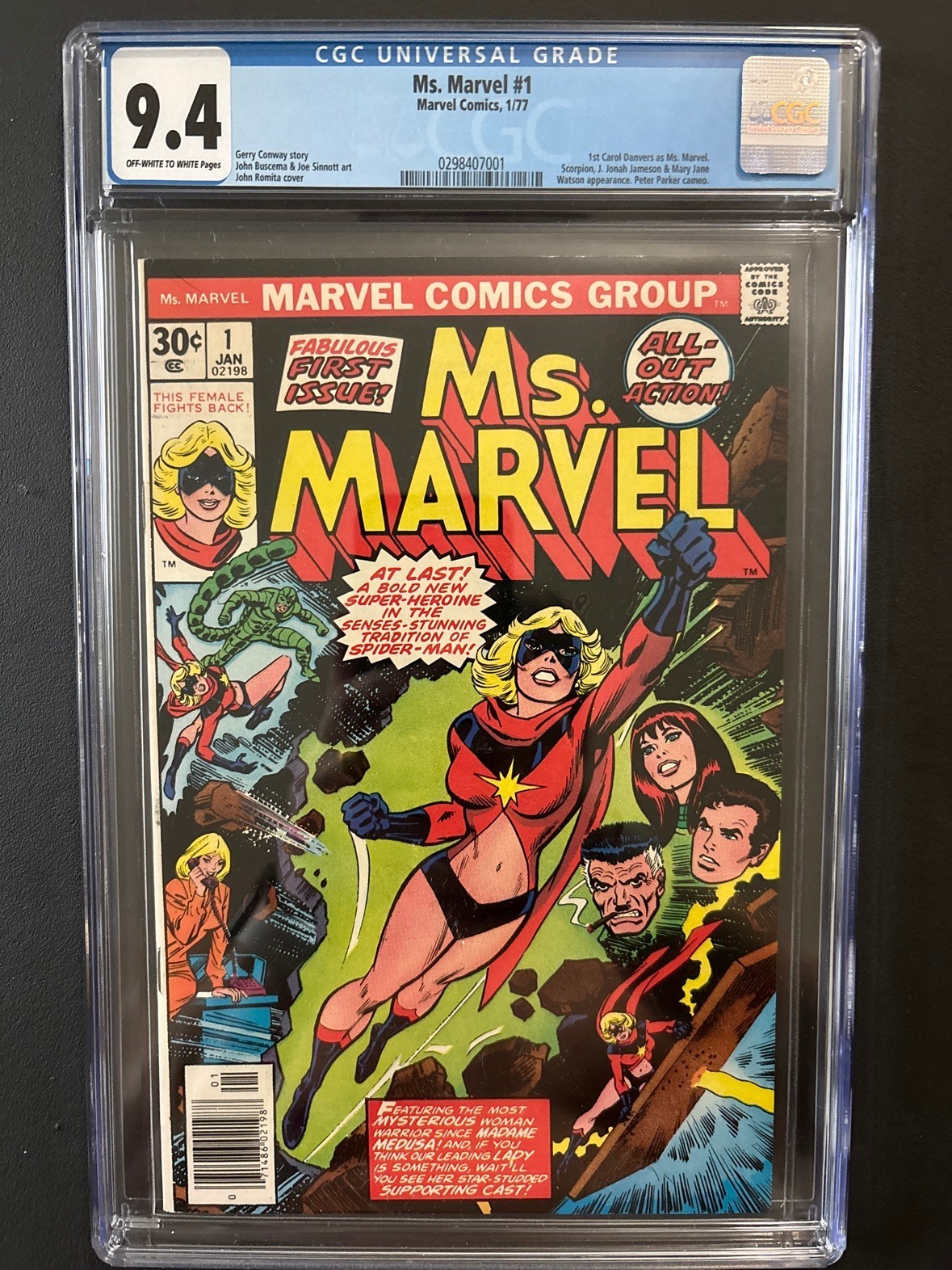 Ms. Marvel #1 CGC 9.4 - First Ms. Marvel Ms. Marvel #1 CGC 9.4 - First Ms. Marvel