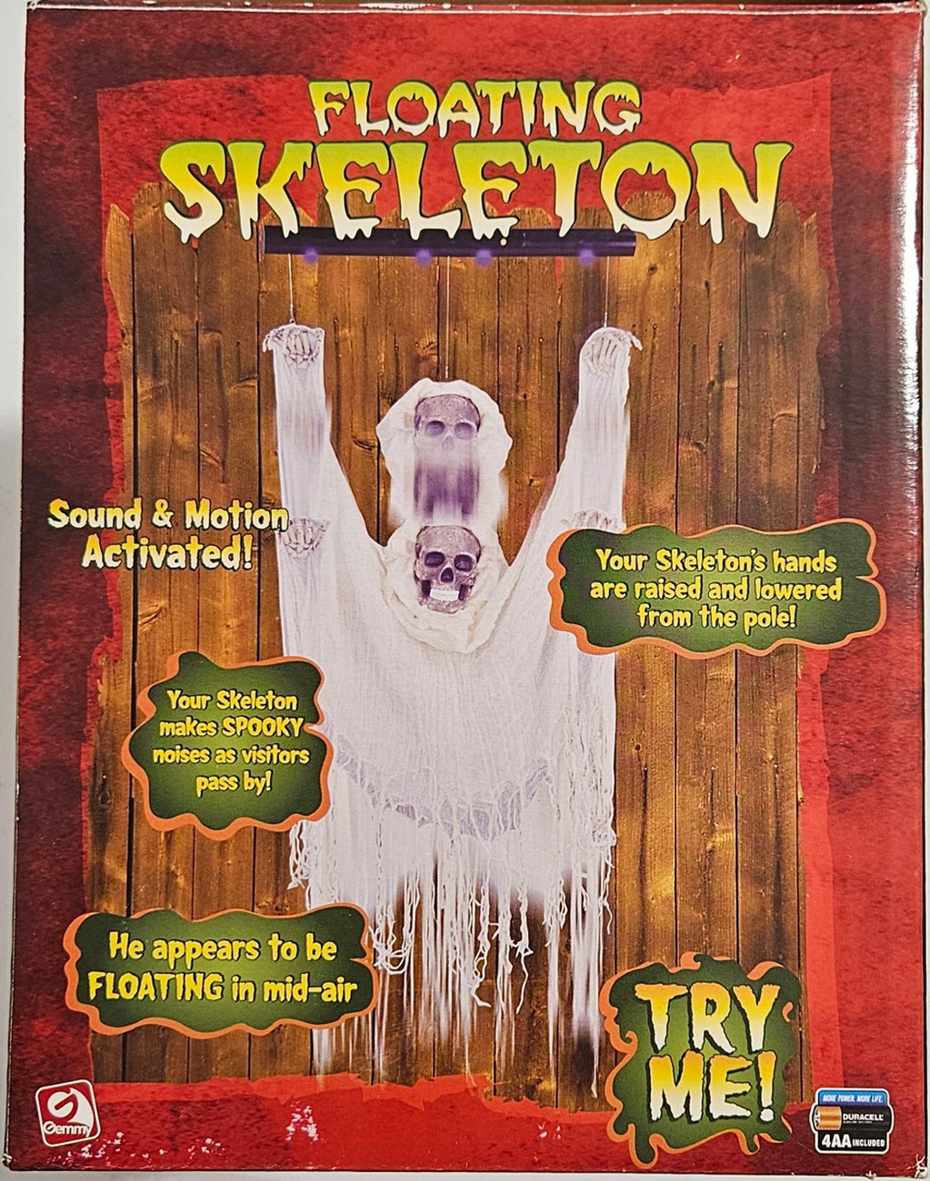 Gemmy 2005 Floating Ghost Skeleton Halloween Prop Rare HTF Gemmy 2005 Floating Ghost Skeleton Halloween Prop Rare HTF