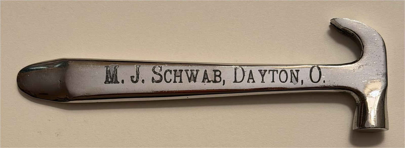 1910s M. J. S. 5c Cigar M. J. Schwab Dayton Ohio Cigar Box Opener SHM-03