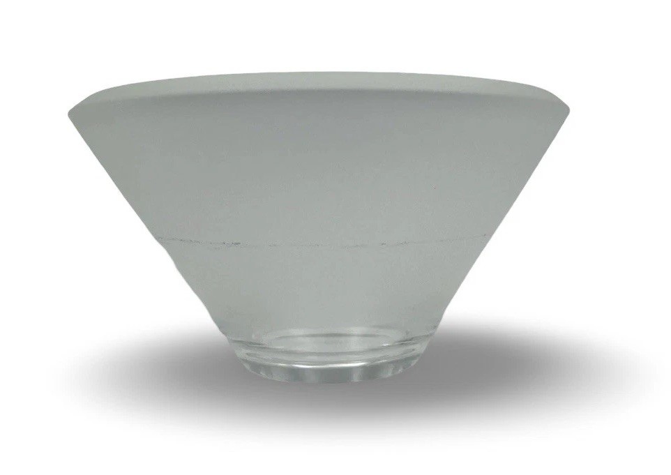 Vera Wang Wedgwood Crystal Bowl Frosted Glass Illusion 5” Centerpiece Countertop
