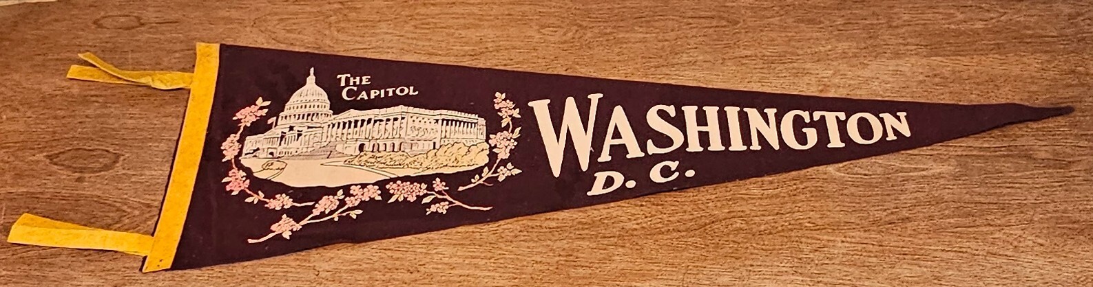 Rare Vintage Washington DC Felt The Capitol Landmark Pennant Rare Vintage Washington DC Felt The Capitol Landmark Pennant