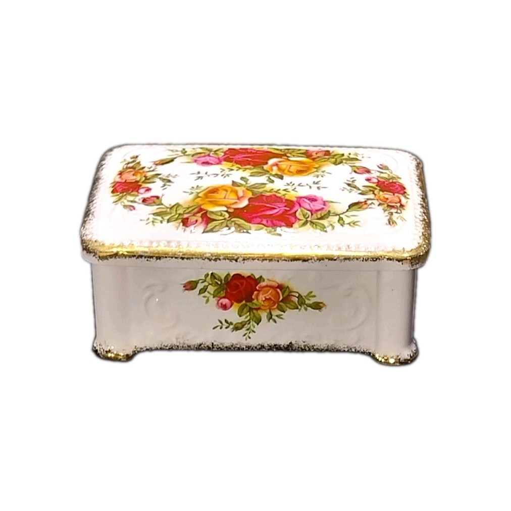 Vintage c.1962-1973 Royal Albert Old Country Roses Bone China Trinket/Jewel Box Vintage c.1962-1973 Royal Albert Old Country Roses Bone China Trinket/Jewel Box