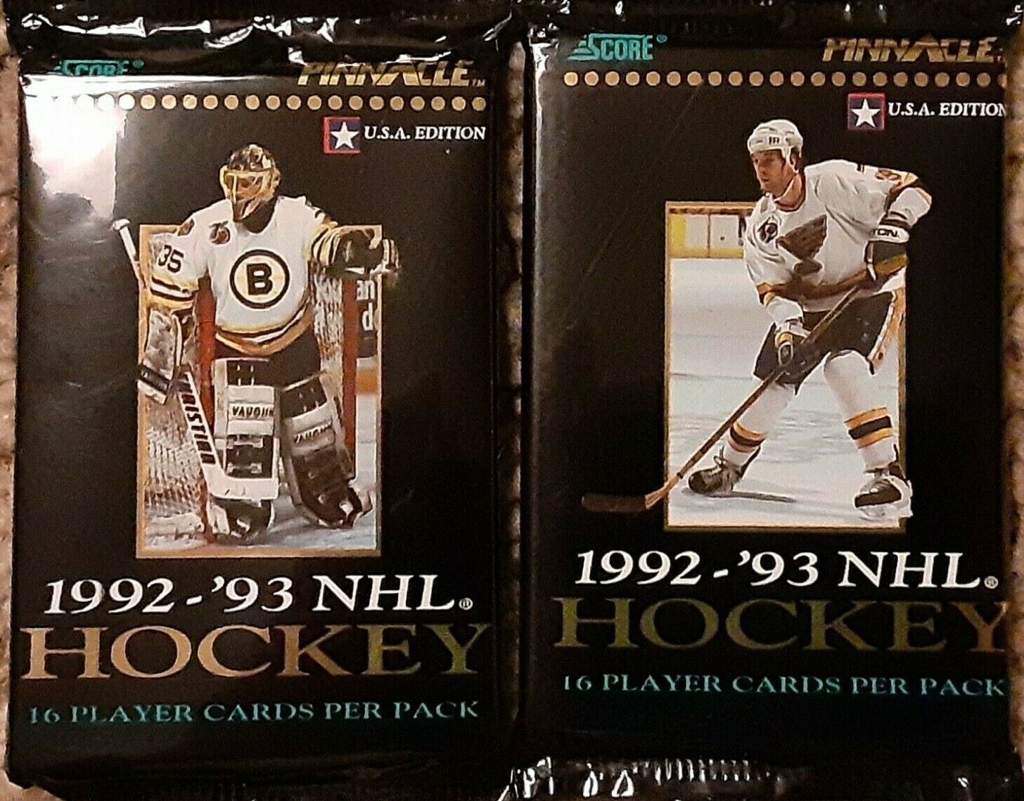 1992-93 Score Pinnacle Hockey cards lot of 2 unopened packs 16 cards per pack