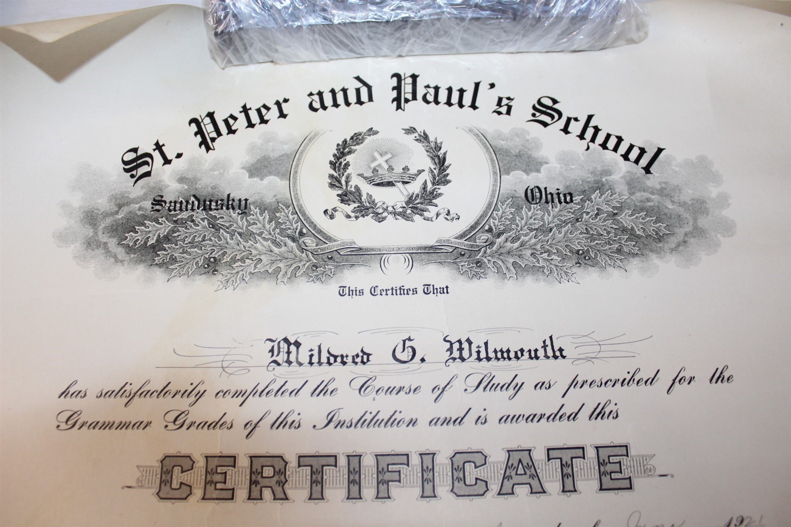 Study Course St Peter & Paul\'s School 1921 Grammar School Certificate Antique Study Course St Peter & Paul\'s School 1921 Grammar School Certificate Antique