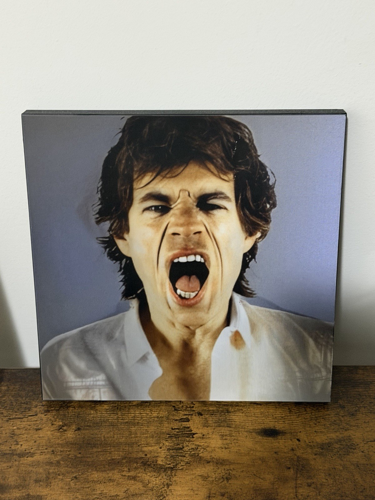 2026 Miggs B Lenticular 10x10 Photo of Mick Jagger/Andy Warhol Signed on Back