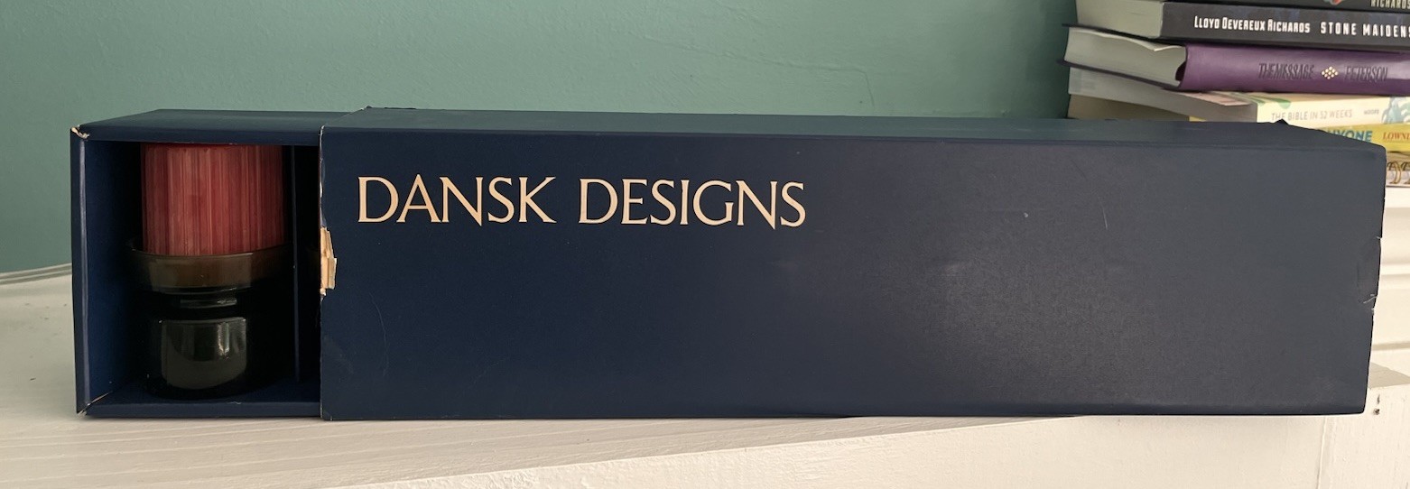 NOS MCM Dansk Designs Candle Holders & Candles 1960’s Green Glass Ribbed Candles NOS MCM Dansk Designs Candle Holders & Candles 1960’s Green Glass Ribbed Candles