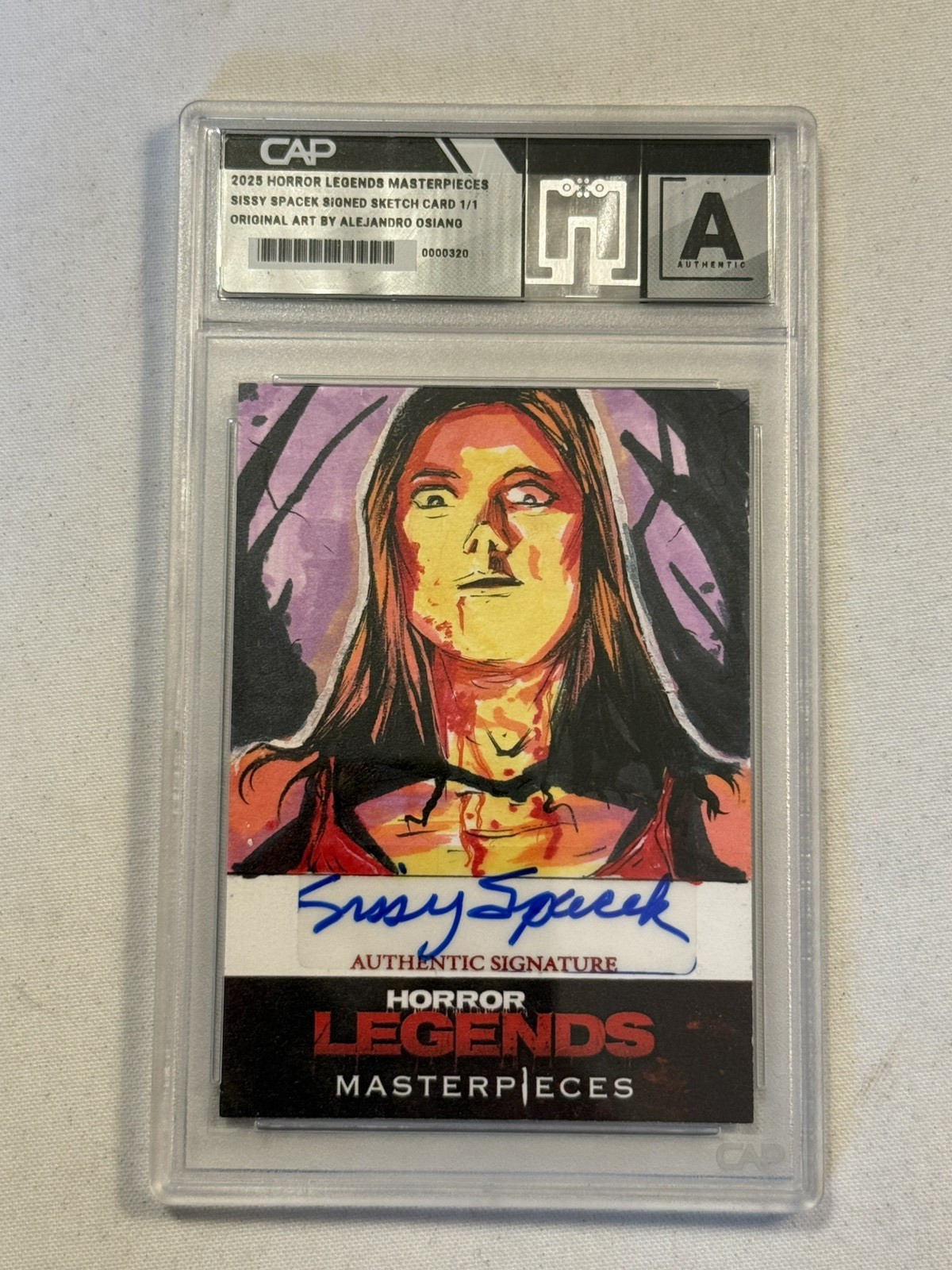 Horror Legends Masterpieces Card Carrie 1/1 Sketch Signed Sissy Spacek Horror Legends Masterpieces Card Carrie 1/1 Sketch Signed Sissy Spacek
