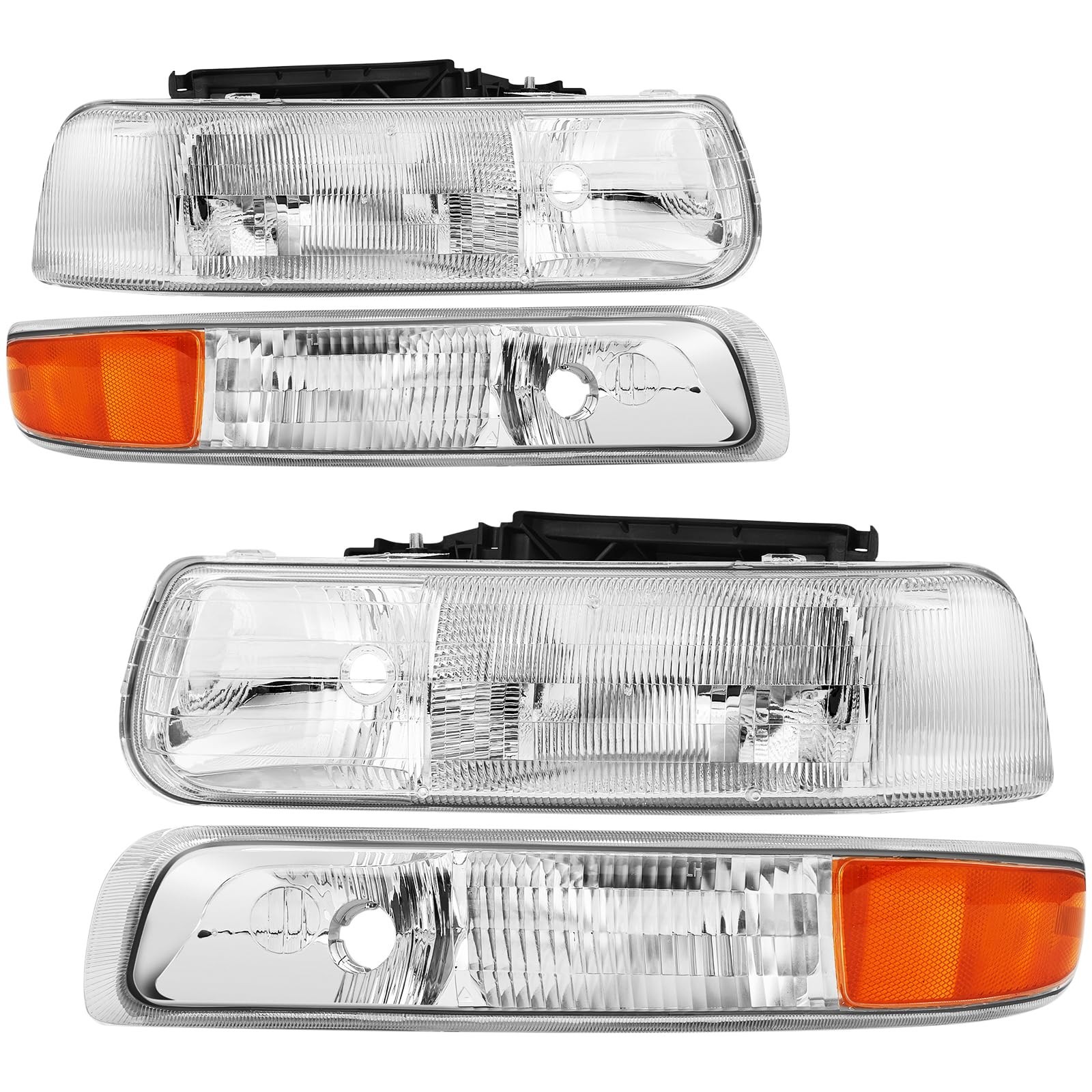 Headlights Assembly Compatible with 1999-2002 Chevy Silverado 1500 2500, 2000...