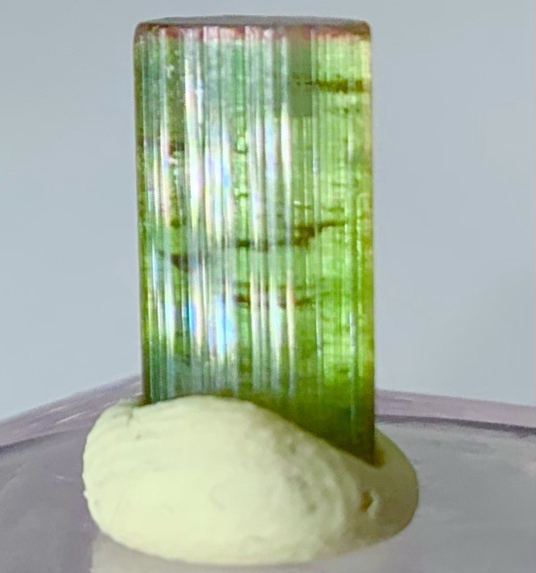 Beautiful Unique Neon Green Purple Cap Tourmaline Crystal Natural Raw Specimen