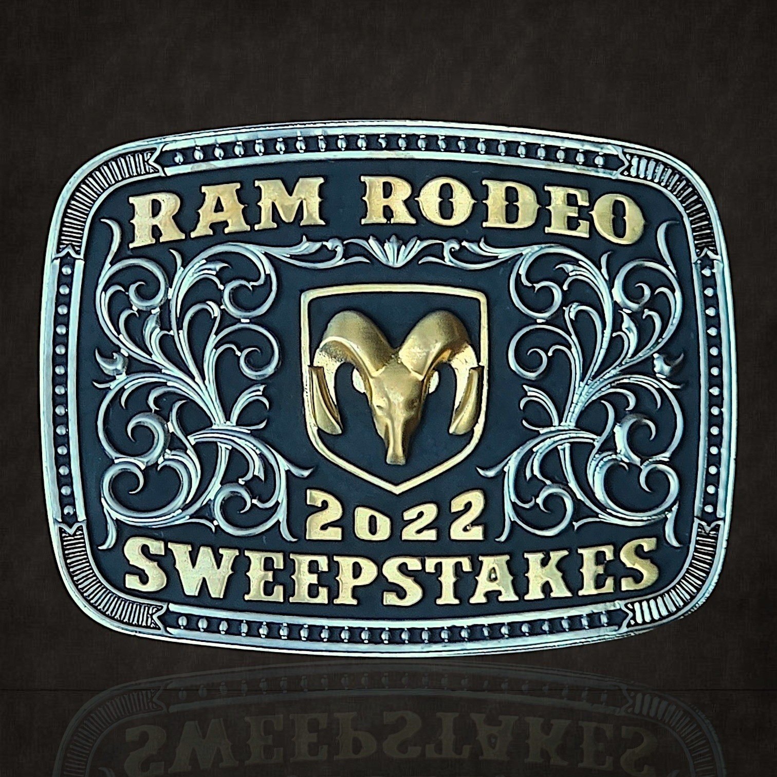 Montana Silversmiths Ram Rodeo Sweepstakes Belt Buckle 2022 New Montana Silversmiths Ram Rodeo Sweepstakes Belt Buckle 2022 New