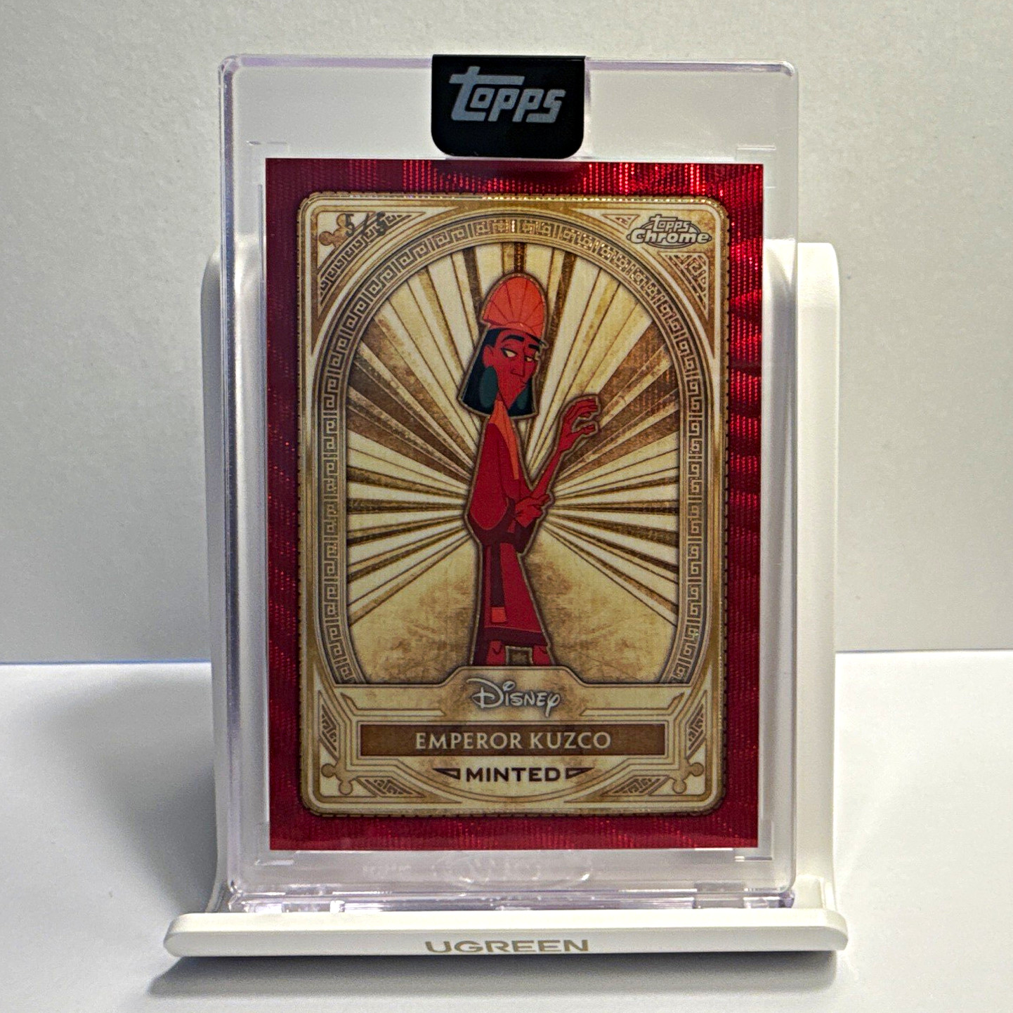 Topps 2024 Disney Chrome Emperor Kuzco #8 Red Refractor Parallel Topps 2024 Disney Chrome Emperor Kuzco #8 Red Refractor Parallel