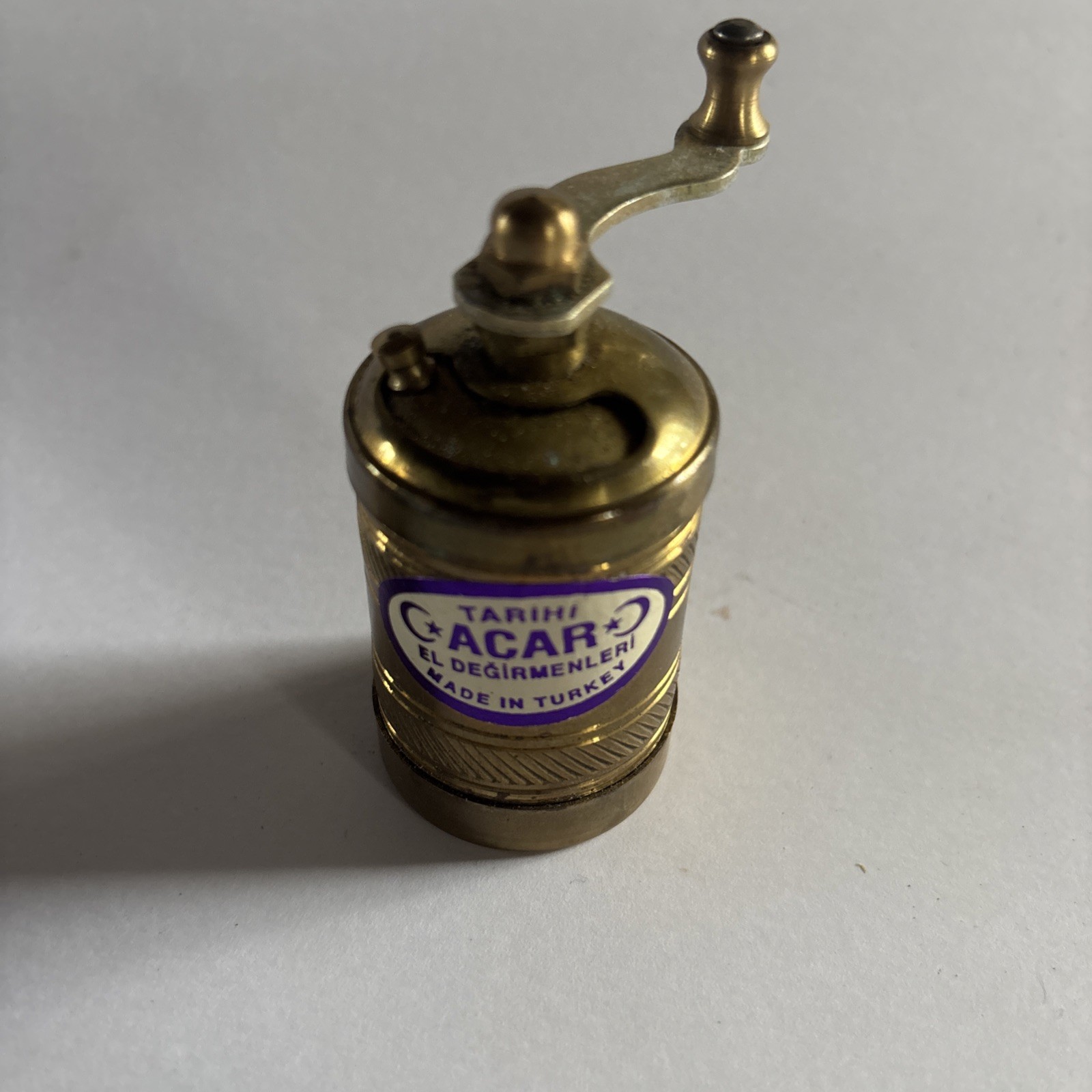 Vintage Acar Brass Pepper/Spice Mill/ Grinder - Turkey, El Degirmenleri, Vintage Acar Brass Pepper/Spice Mill/ Grinder - Turkey, El Degirmenleri,