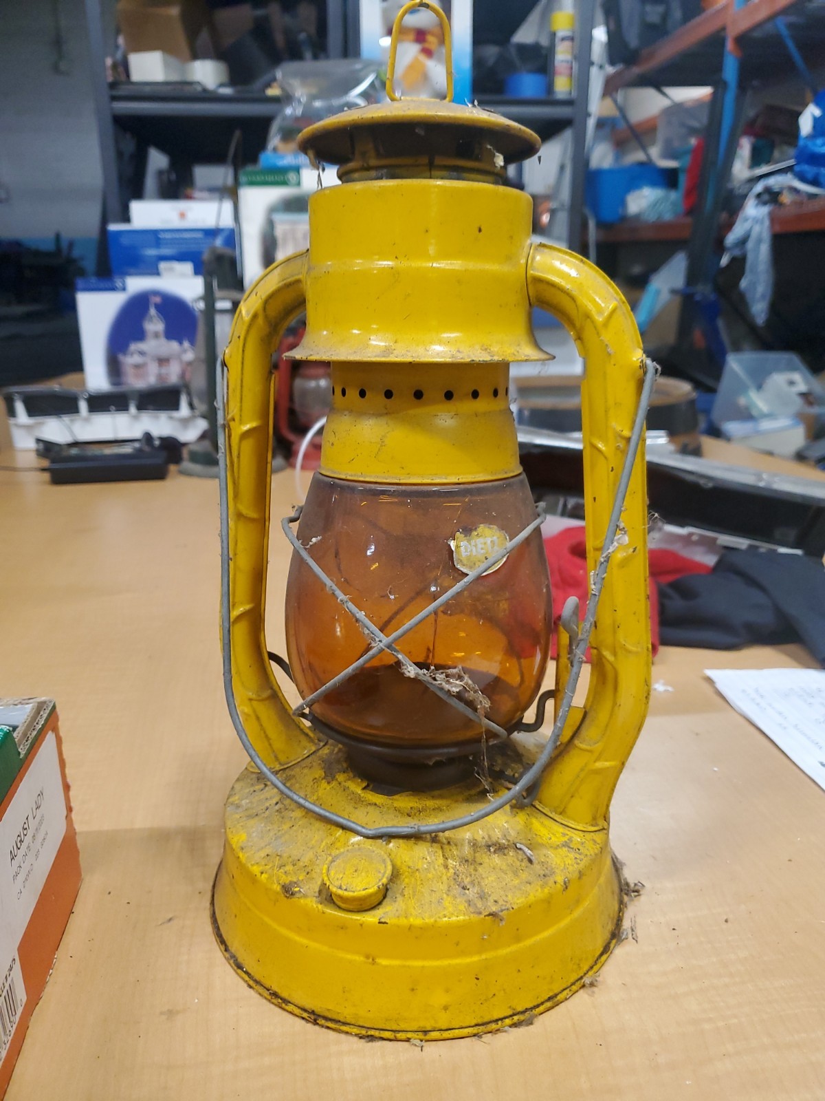 RARE Vintage Dietz Chicago Park District Lantern With Original Amber Globe RARE Vintage Dietz Chicago Park District Lantern With Original Amber Globe