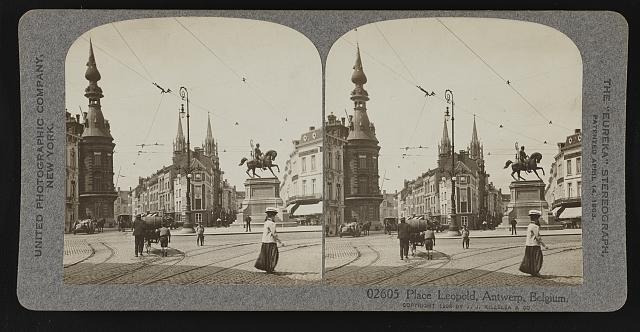 Place Leopold, Antwerp, Belgium Old Photo Place Leopold, Antwerp, Belgium Old Photo