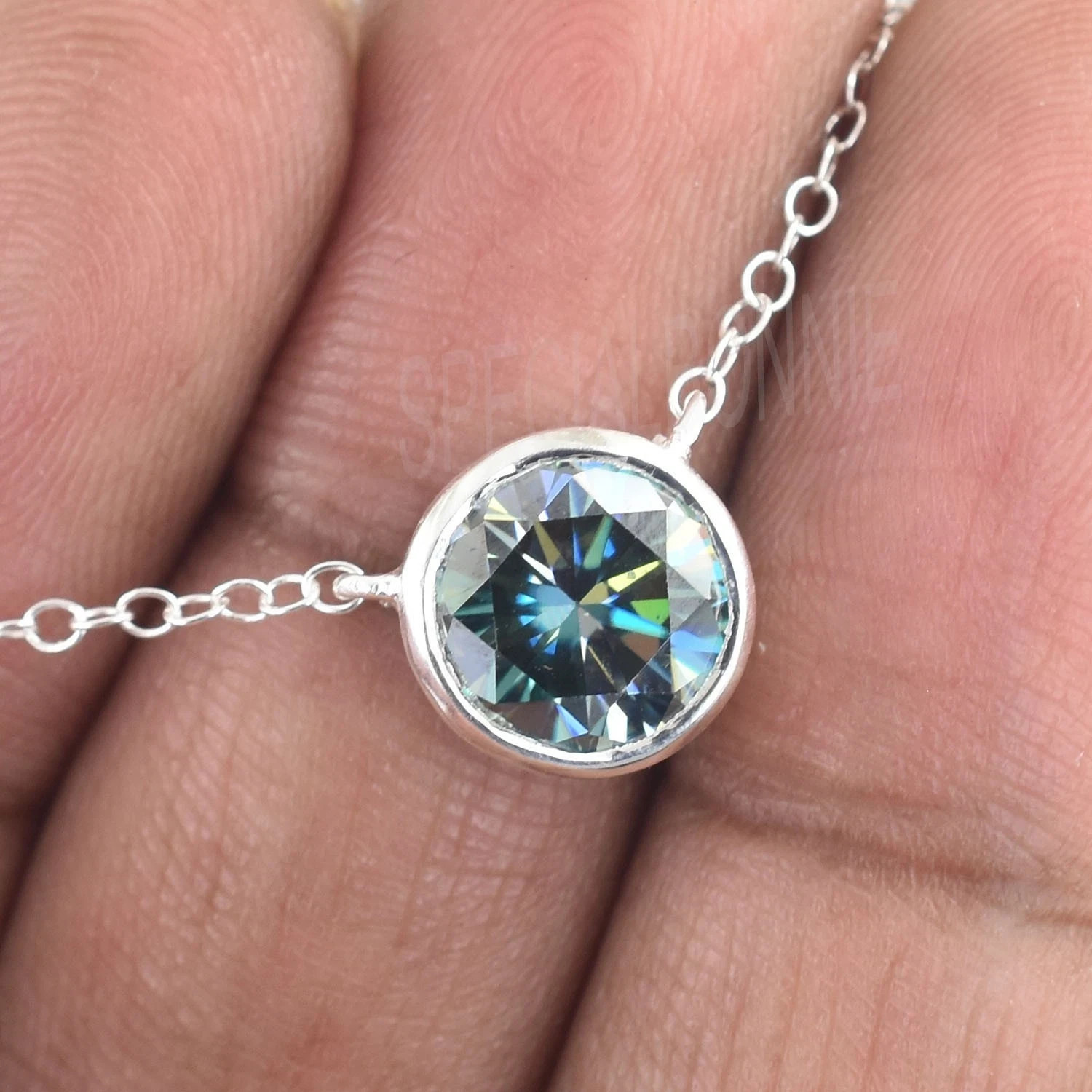 4 Ct Certified Blue Diamond Pendant Necklace-Great Shine FREE Diamond Studs 4 Ct Certified Blue Diamond Pendant Necklace-Great Shine FREE Diamond Studs