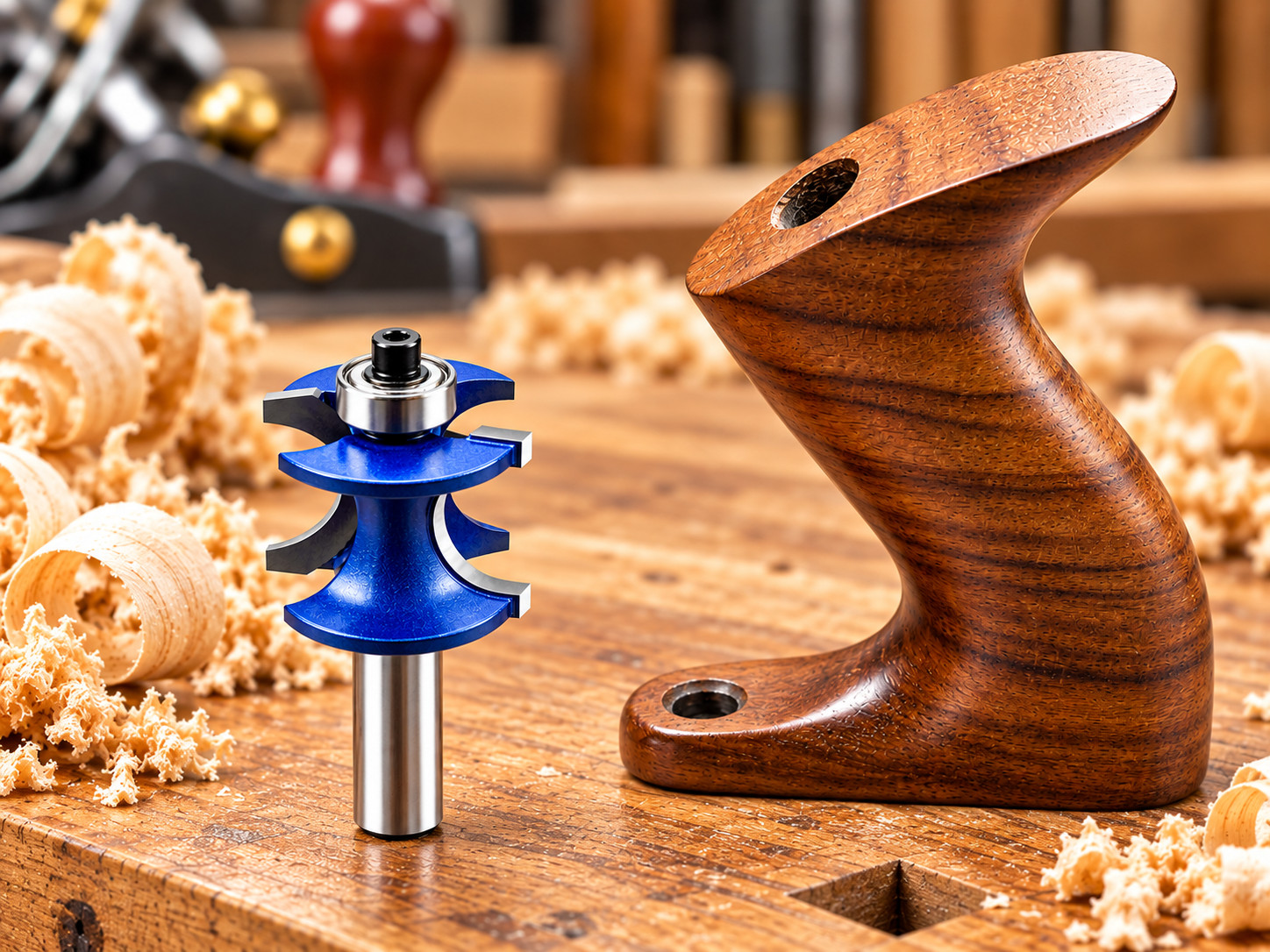 Stanley Plane Tote Handle Horn 15/16” Half Roundover Router Bit w/Bearing Stanley Plane Tote Handle Horn 15/16” Half Roundover Router Bit w/Bearing