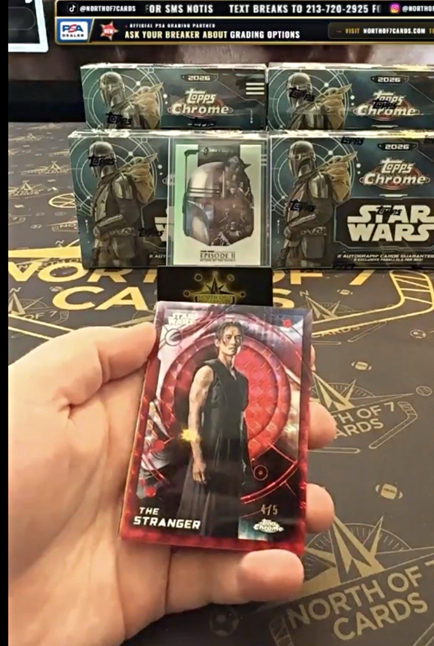 2026 Topps Chrome Delight Star Wars The Stranger #103 RED /5 SSP 2026 Topps Chrome Delight Star Wars The Stranger #103 RED /5 SSP