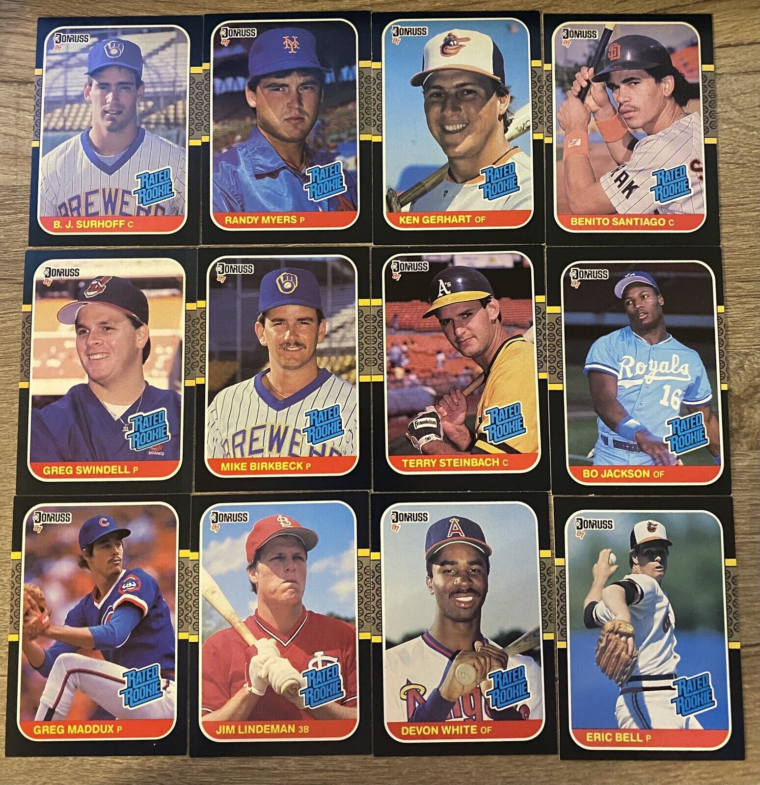 1987 Donruss Baseball Rated Rookie 20 Card Set