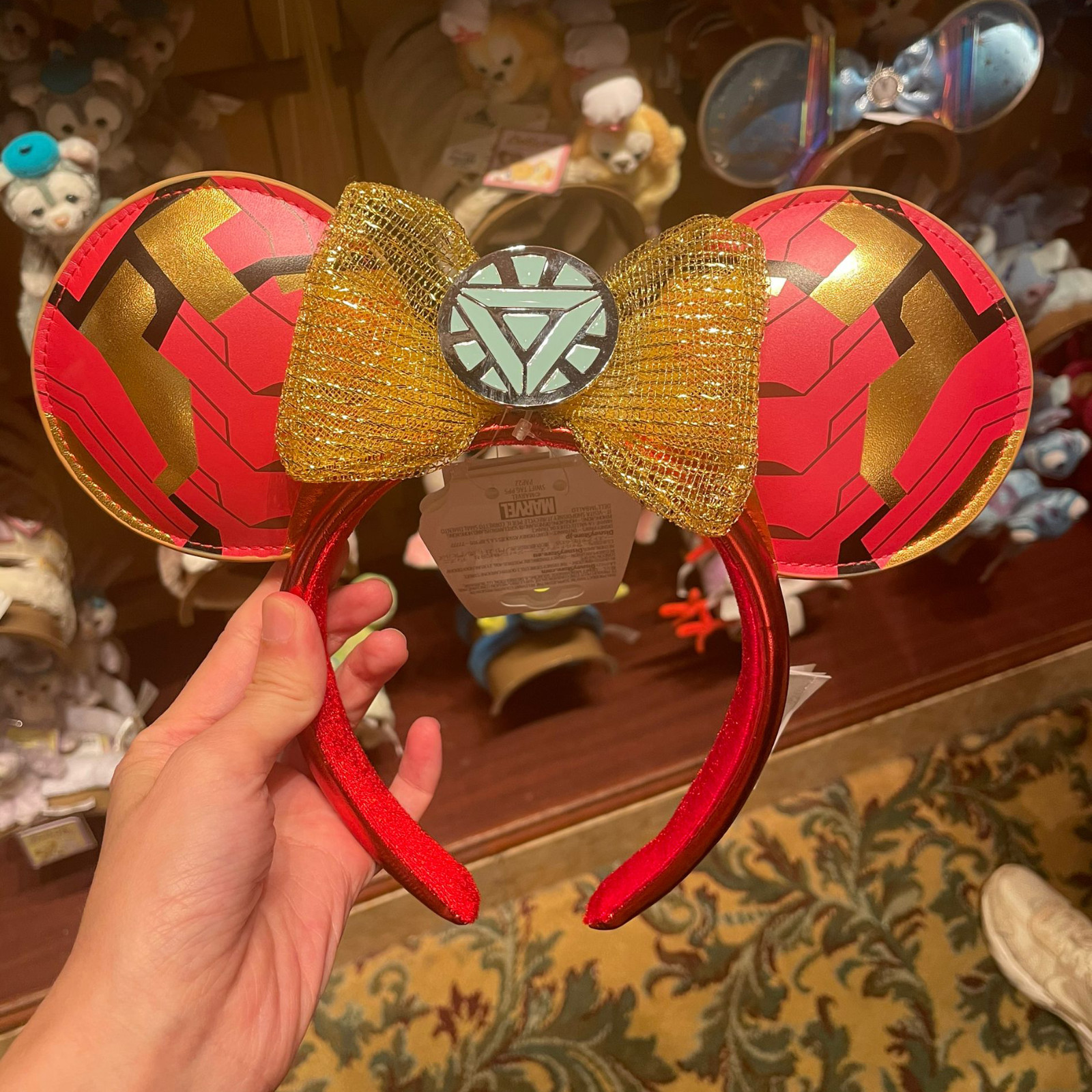 2025 Authentic Hongkong Disney Marvel Iron Man Minnie Mouse Ears Headband New 2025 Authentic Hongkong Disney Marvel Iron Man Minnie Mouse Ears Headband New