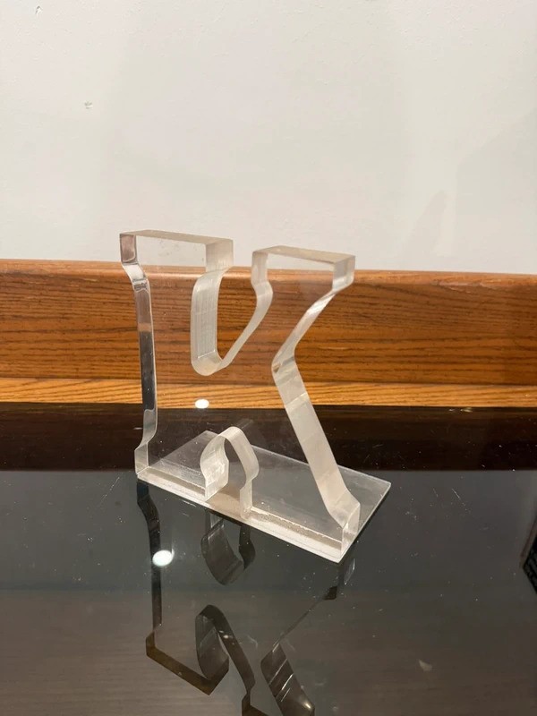 Vintage Clear Lucite Acrylic Letter K Monogram Bookend Vintage Clear Lucite Acrylic Letter K Monogram Bookend