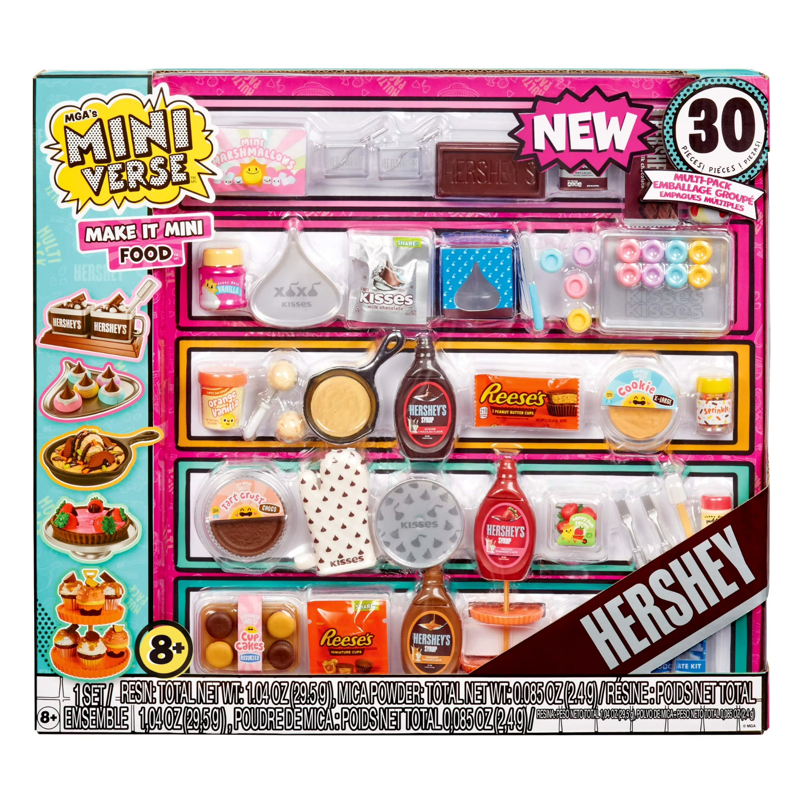 MGA Miniverse Make It Mini Food Hershey Multipack Set 30 Pieces New