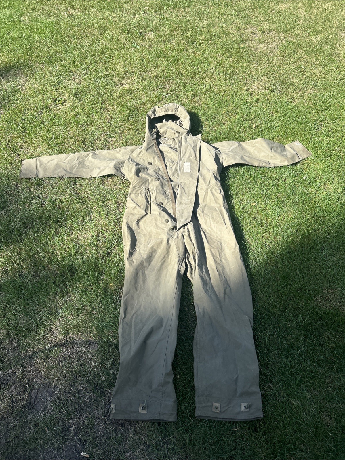 Very Rare WWII US Army 1944 Impermeable Protective Suit PQD-180 55-S-46198 Small